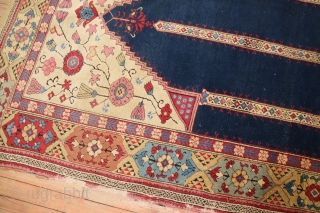 Antique Tuduc Transylvanian Prayer rug.  4'1''x5'10''.  Gorgeous colors and design.  A little rough on sides and ends.             