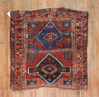 Antique East Anatolian?  Size 3'9''x4'.  Re sized and one end is missing large portion of border.  still a old and sought after piece.       