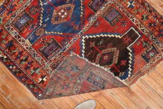 Antique East Anatolian?  Size 3'9''x4'.  Re sized and one end is missing large portion of border.  still a old and sought after piece.       