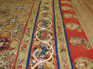 Antique Rasht Resht Textile 4'7''x7'8''.  In very good condition.  Has a little staining.                  