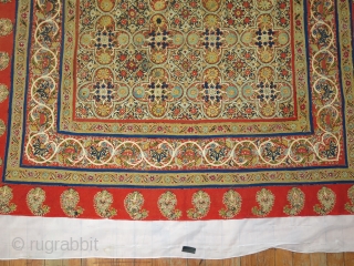 Antique Rasht Resht Textile 4'7''x7'8''.  In very good condition.  Has a little staining.                  