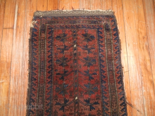 Antique Balouch 1'6''x2'10''.  Has some damages and needs some attention on sides.                    