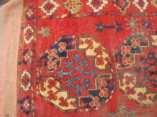 An un-useable Ersari rug. The end kilims are not original and were sewn to the rug at a much later date. Size doesn't matter!         