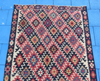 Caucassian Kuba shirvan kilim amazing colors , even camel hair and excellent condition all original size 3,95x1,63 cm Circa 1890-1900             