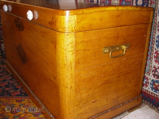 Antique Ottoman bahadum (SANDIK) wooden trunk. Excellent condition with the seal of the Ottoman Emire. Circa 1850 or 1870              