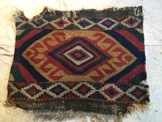 Caucasian Mapfhrash Kilim Panel very nice colors Circa 1900                        