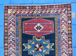 Caucassian Shirvan sahnasar rug wonderful colors and excellent condition all original size 2,33x1,25 cm Circa 1890-1900                 