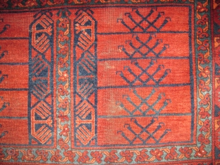 Turkmen-Ersari Ensi, Circa 1900, Natural colors with shiny wool, Size: 200 x 150 cm. 78.7" x 59".                