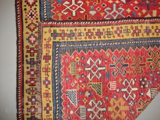 A Kuba rug, 19th century, Natural colours, Size: 164 x 95 cm / 5.3 x 3.1 feet.                