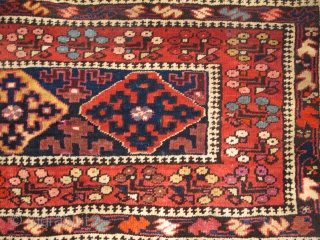 Kurdish panel, Circa 1900, Good condition, Great colors, Not restored, Size: 113 x 48 cm. 44.5" x 19" inch.              
