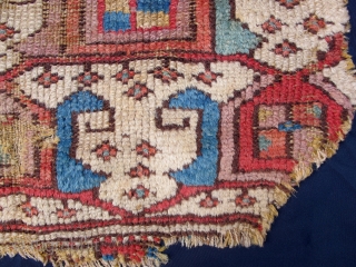 Rare anatolian fragment around 1800. Mounted on fabric. ca. 70x35cm.                       