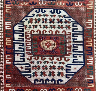 KAZAK Karachopa rug, dated 
94” x 63” 
Condition: small repairs, no holes or tears.                   