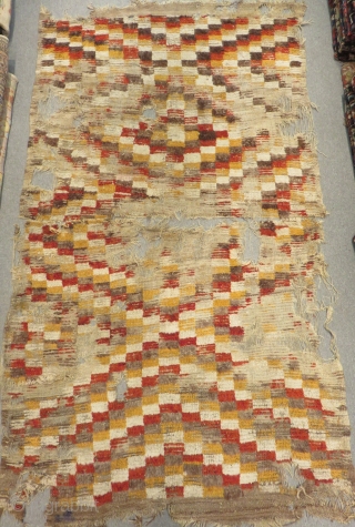 Early and interesting "Ancient Mosaic style" Tulu Central Anatolian Kapatocya. 240cms x 145cms.                    