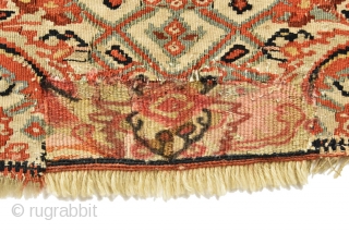 The Kurds of Senna produce kilim of very sophisticated construction. Their rugs have easily identifying characteristics : fields of repeating floral pattern, cotton warps and wool weft, very fine slitweave with extra  ...