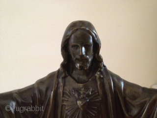 lath 19th century 
christ statue/bronze
29cmx20cm                            