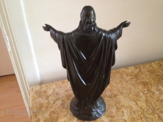 lath 19th century 
christ statue/bronze
29cmx20cm                            