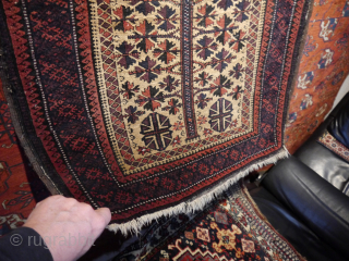 Fine Baluch Prayer Rug. Dated 1886 ? shipping worldwide 123cm x 72cm                     