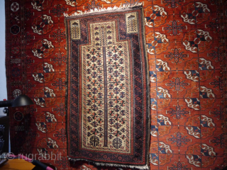 Fine Baluch Prayer Rug. Dated 1886 ? shipping worldwide 123cm x 72cm                     