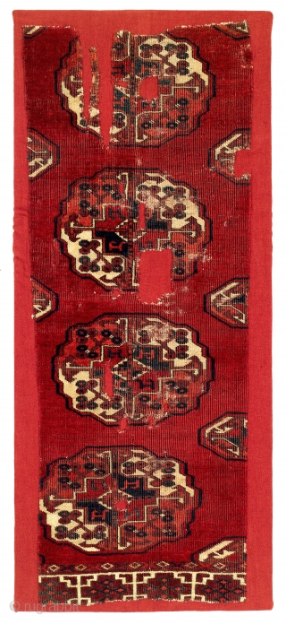 Fantastic Fragment of a early Salor maincarpet 101x40cm, around 1800                       