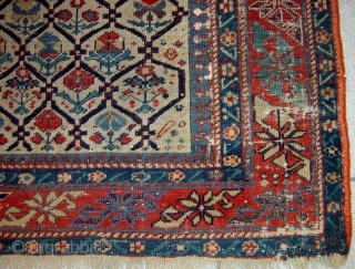 Early caucasian prayer rug, wth silk wefts and a few knots of silk highlights in the field                