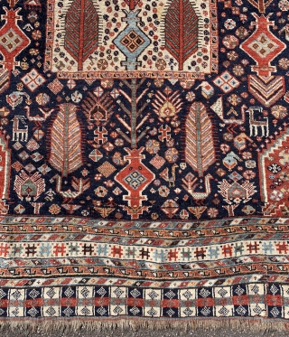 Persian gashgai tribes rug , with  great colors and drawing , size 220x160cm                   