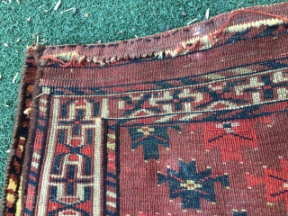 antique Turkmen mafrash, 34-68 cm. natural colors.                          