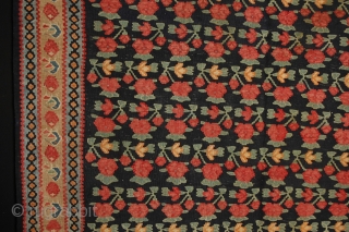 #12999 Antique Bijar Kelim, 266x127cm, Circa 1900, in very good condition apart from a 2cm reweave at one end,as shown in the image, which is very well done. Wonderful colours and a  ...