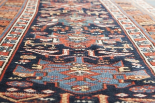 Beautiful antique Shahsavan runner 387x97cm. At one end the piece veers to the right a bit and is a bit wider at that end.

More Info: https://sharafiandco.com/product/antique-shahsavan-runner-387x97cm/

       