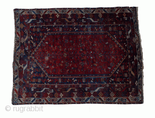 Antique Bownat Rug 213x168 in good condition with a small area of slight wear.

More info: https://sharafiandco.com/product/antique-bownat-rug-213x168cm/
                 