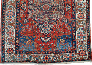 Antique Bakhtiar Carpet 420x326cm, Circa 1900, good condition, some minute repiling that does not show.

More info: https://sharafiandco.com/product/antique-bakhtiar-carpet-420x326cm/
                