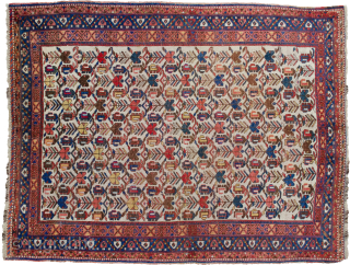 A decorative Afshar rug from the tribes of South Iran 187x150cm.Late 19th Century. Reduced to CLEAR 

More info: https://sharafiandco.com/product/antique-afshar-rug-187x150cm/ 

Price is plus VAT if within the UK and plus shipping.
   