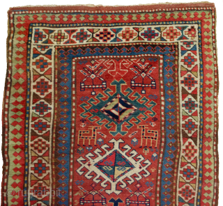 Antique Shahsavan Runner 321x109cm, late 19th Century
Splendid antique Shahsavan runner with a beautiful hue of red for ground colour. Multiple medallions run along the centre, with charming motifs scattered in the field.  ...