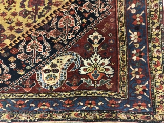 Pretty fabulous south Persian small rug. Great Wall hanging.  Early piece.                     