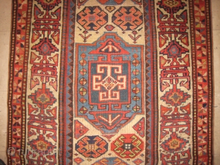 A Caucasian Long Rug with Kufesque Border                          