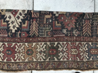 Shahsavan ? North west Persian? Intriguing long rug. Cool animal motifs. Great condition by my standards and by age, of course.            