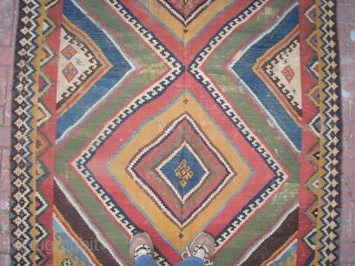 Old Quashquai Kilim with Light Blue                           