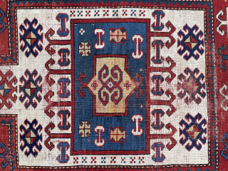 Circa 1880 Fachralo Kazak Prayer Rug. Original Condition.
All enquiries siezbazaar@gmail.com                       