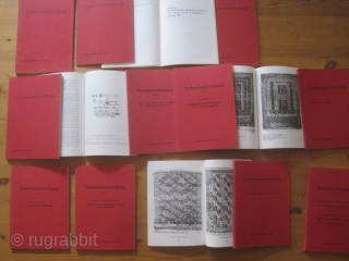 Books: Turkmenenforschung volume 1-15 (1979-1993).
Volume 1-15 of this German series of translation of Russian rug articles and related subjects. As the value lies in the (German) text and as there are almost  ...