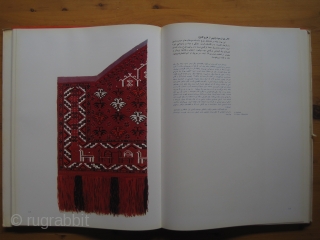 Book: Rare Farsi edition of Bogolyubov, A. A. Thompson, Jon (ed.): Carpets of Central Asia, 1976. 

Persian edition of this famous publication with quite larger colour and black/white plates in considerable better  ...