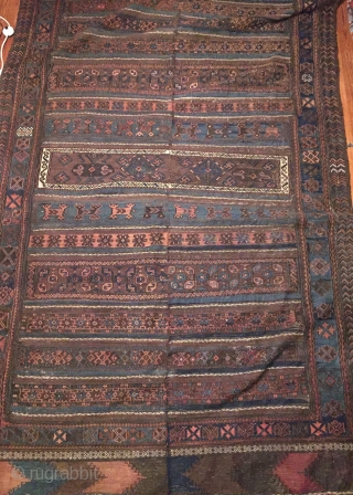 Adding some pictures of that amazing baluch Beluch Kilim jused as sofreh Or ensi  northeast Persia timuri bahurli  circa 1866-1877 natural dyes sumac technique flatwoven brocade Orginal sides and ends  ...