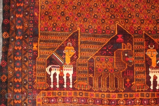   20th c Baluch Meshed district, northeast Iran
  330 cm x 170 cm wool on wool please contact via soulmatetextile@gmail.com           