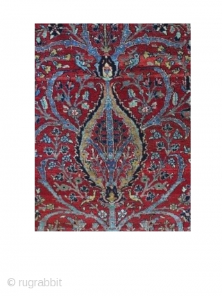 antique Persian prayer rug 145 cm x 185 cm 
                       