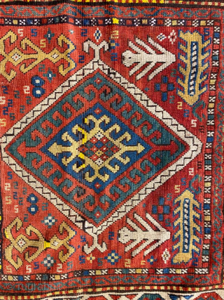 Caucasian rug. Chajili maybe.
Size 110x265 cm.
For more pics or informations ask: gmpdor@protonmail.com; Whatsapp or Signal +393892864446.
I live in Florence, Italy.
Instagram @soulweft; eBay.it woso16.          