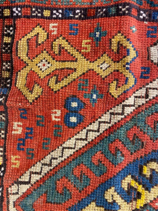 Caucasian rug. Chajili maybe.
Size 110x265 cm.
For more pics or informations ask: gmpdor@protonmail.com; Whatsapp or Signal +393892864446.
I live in Florence, Italy.
Instagram @soulweft; eBay.it woso16.          