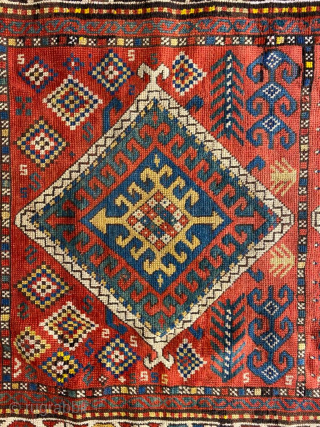 Caucasian rug. Chajili maybe.
Size 110x265 cm.
For more pics or informations ask: gmpdor@protonmail.com; Whatsapp or Signal +393892864446.
I live in Florence, Italy.
Instagram @soulweft; eBay.it woso16.          