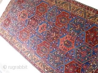 Antique 5' 7" x 9' 5" Bakhtiari on wool foundation; areas of wear  
           Includes shipping       ...