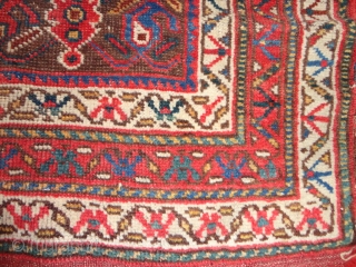 
  Antique  Afshar  19 th. century  135 X 154  cm.  Natural colours 

  kelim  ends , rare  pattern , one  small repair  ...