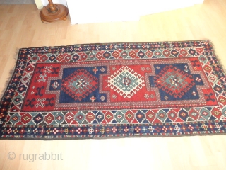    Fine   antique   kasak  19 th. century  106 X 212 cm  Saturated  natural dyes ,
   browns  oxidized    ...