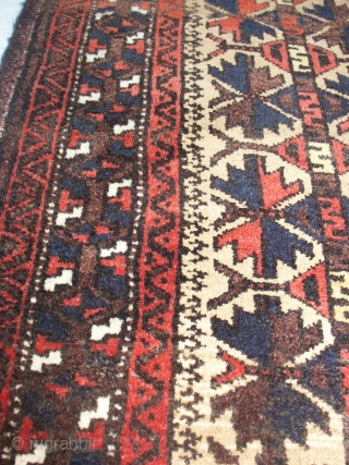   Antique  superb collectors  Belutch  Balisht 50 X 108 cm.
  original fein Sumakh  end , Kelim back , wunderfull  natural colours
  with  a  ...