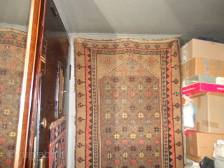   Antique  Hamadan /  Sarab  Gabbeh  19 th. century , 110 X 200  cm. complet with

  kelim ends ,extremly rare .     